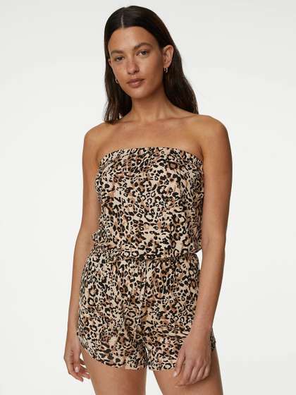 Marks & Spencer Jersey Printed Drawstring Playsuit