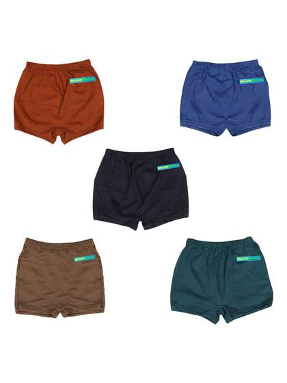 YELLOWDELIGHT Boys Pack
                    of 5 Cotton Boy Short Briefs YD 538 Boys Plain
                    Drawer 6-12 M-5p
