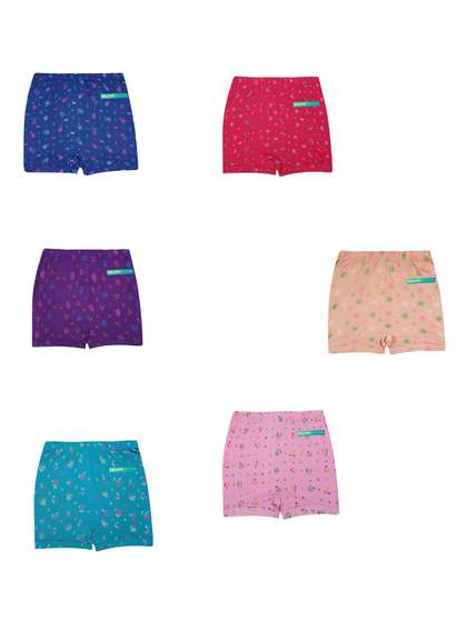 YELLOWDELIGHT Boys
                      Pack Of 6 Floral Printed Cotton Boyshort Briefs