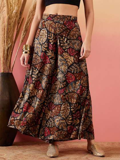 InWeave Women Floral
                        Printed Flared Palazzos
