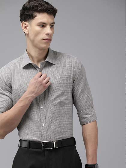 Park Avenue Self
                        Design Slim Fit Textured Formal Shirt