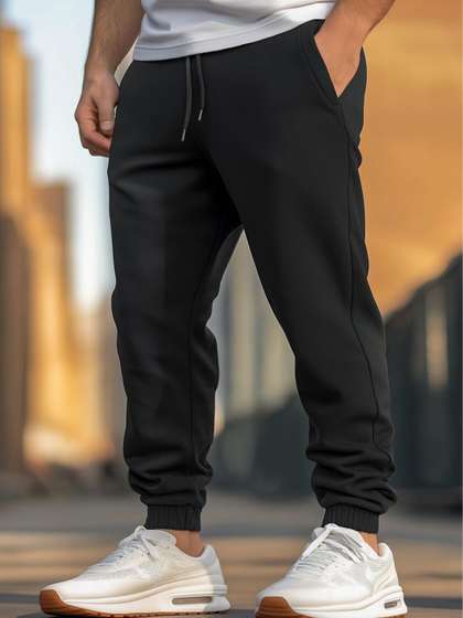 NOBERO Men Regular
                        Pure Cotton Joggers