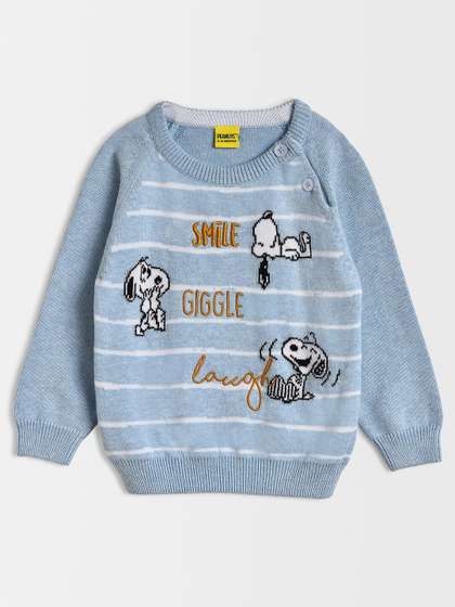MiArcus Kids Snoopy
                      Printed Round Neck Long Sleeves Embroidered Cotton
                      Pullover Sweater