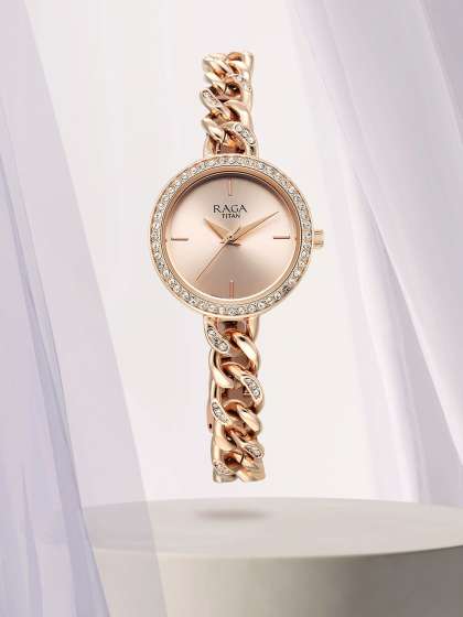 Price History of Titan Raga Show Stopper Women Embellished Dial Bracelet Analogue Watch 95288WM01 from Myntra 111 11684964