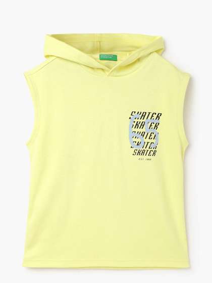 United Colors of Benetton Boys Typography Pure Cotton T-shirt