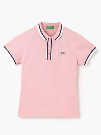 United Colors of Benetton Boys Polo Collar Short Sleeves Pure Cotton T-shirt