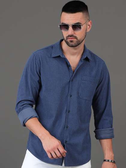 HERE&NOW Slim
                        Fit Long Sleeves Spread Collar Casual Shirt