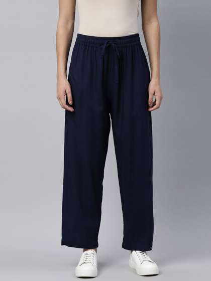 TWIN BIRDS Solid Palazzos