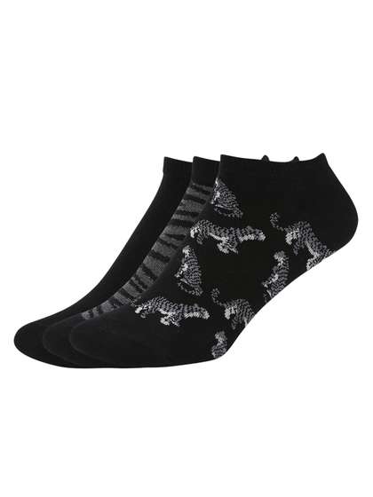 Socksxpress WWF Men Pack
                    of 3 Tiger Patterned Cotton Ankle Socks