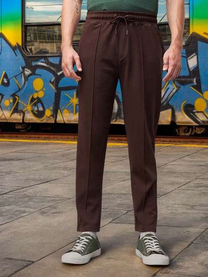 Bewakoof Men Brown Track Pants