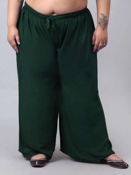 Trend Level Plus Size Flared Palazzos