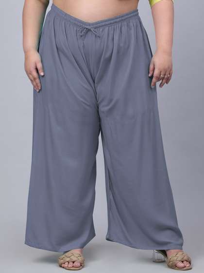 Trend Level Plus Size Flared Palazzos