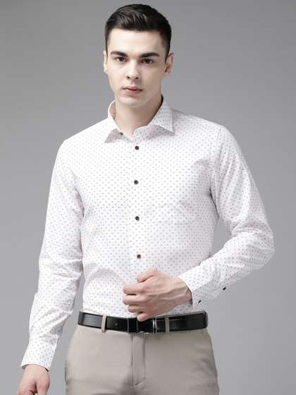 Blackberrys Men Slim Fit Pure Cotton Printed Formal Shirt