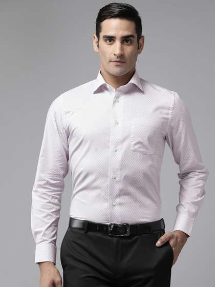 Blackberrys Pure Cotton India Slim Fit Printed Formal Shirt