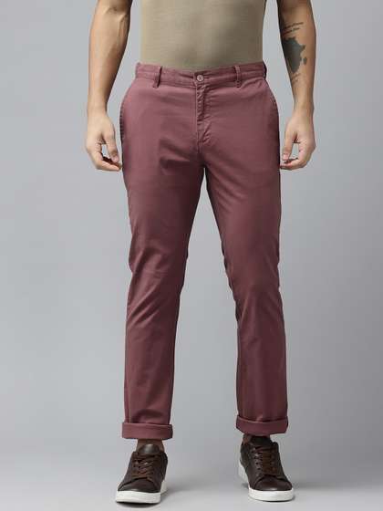 Blackberrys Men Slim
                        Fit Low-Rise Trousers