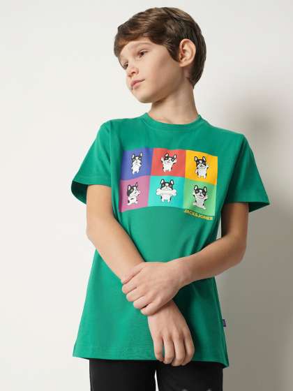 Jack & Jones Junior Boys Graphic Printed Pure Cotton T-shirt