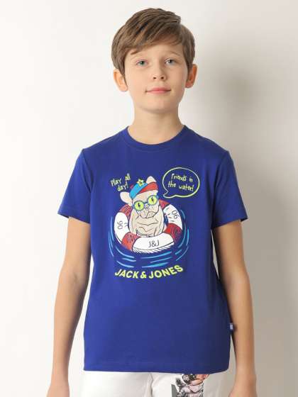 Jack & Jones Junior Boys Graphic Printed Pure Cotton T-shirt