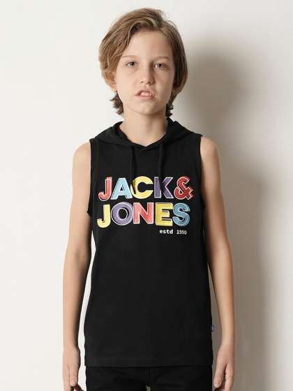 Jack & Jones Junior Boys Typography Printed Pure Cotton T-Shirt