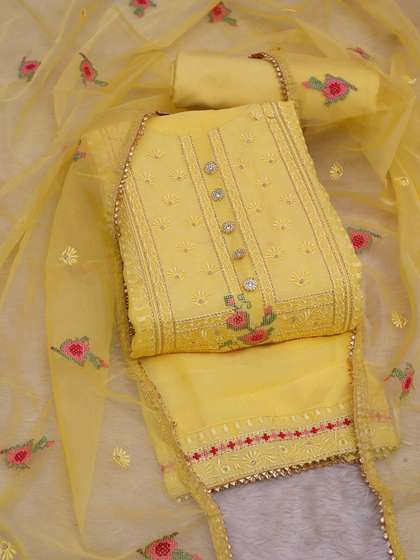 TAVAS Ethnic Motifs
                      Embroidered Unstitched Dress Material