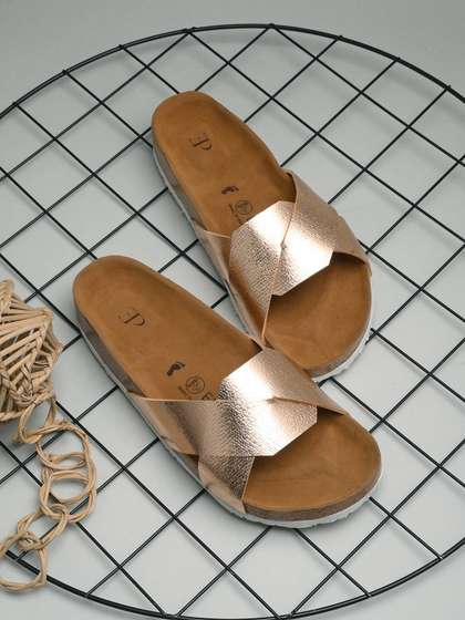 El Paso Textured
                        Open Toe Flats