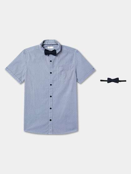 R&B Boys Micro Ditsy
                    Printed Cotton Casual Shirt