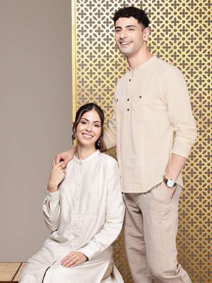 House of Pataudi Mandarin Collar Kurta