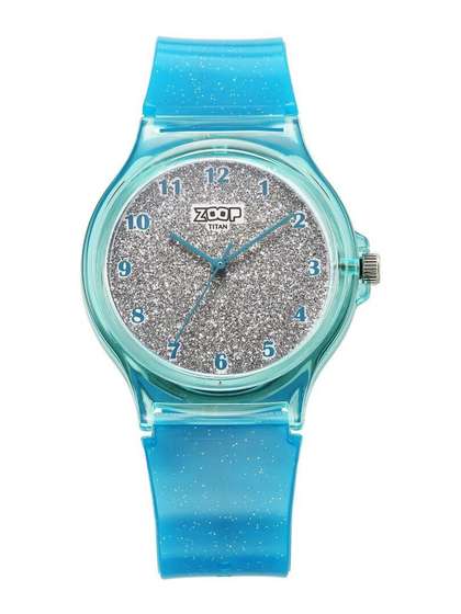 Zoop Glitter Quartz
                    Analog With Silver Dial Watch For Girls -
                    Nt26030pp05w