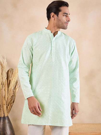 Anouk Chikankari Straight Kurta