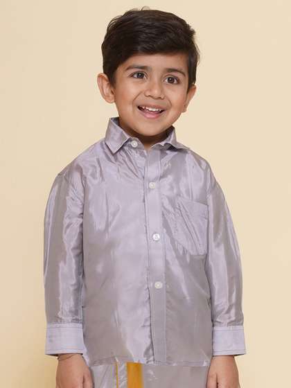 Sethukrishna Boys Spread
                    Collar Party Shirt