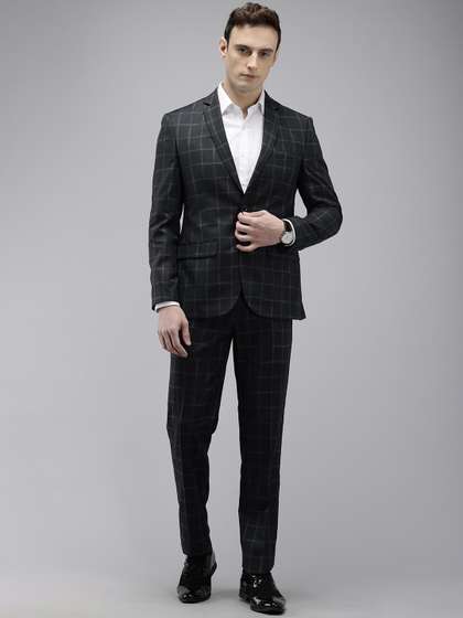 Park Avenue
                          Checked Notched Lapel Single-Breasted Formal 2
                          Piece Suits