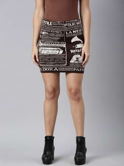 SHOWOFF Printed Mini Skirts