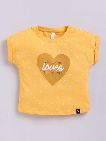 Ginie Girls Polka Dot
                    Printed Extended Sleeves Top