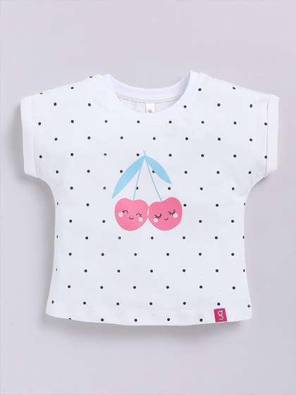 Ginie Girls Round Neck
                    Graphic Printed Top
