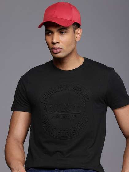 Ducati Brand Logo Embossed Pure Cotton T-shirt