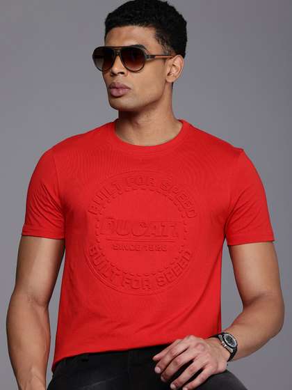 Ducati Brand Logo Embossed Pure Cotton T-shirt
