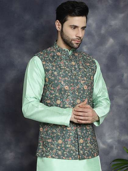 Anouk Printed Nehru Jacket