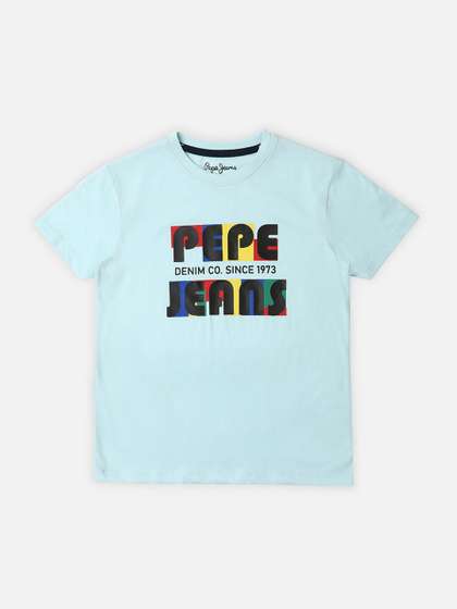 Pepe Jeans Boys Trefor Typography Printed Round Neck Pure Cotton T-shirt