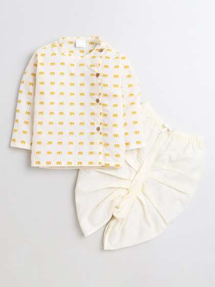 Polka Tots Infants Kids
                    Ethnic Motifs Printed Angrakha Kurta with Dhoti
                    Pants