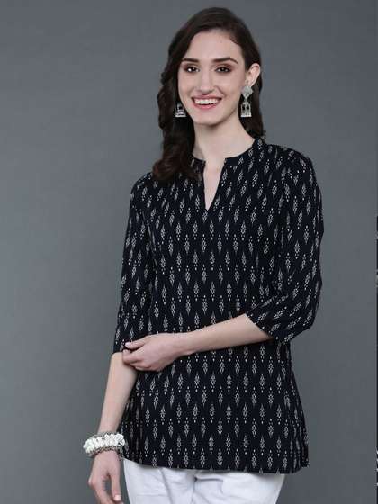 antaran Ethnic Motifs Printed Cotton Kurti