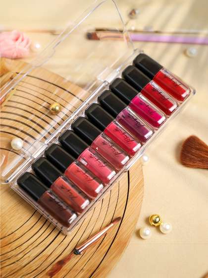 Ronzille Set of 10
                        Matte Waterproof Non Transfer Liquid Lipstick -
                        1.2 ml each