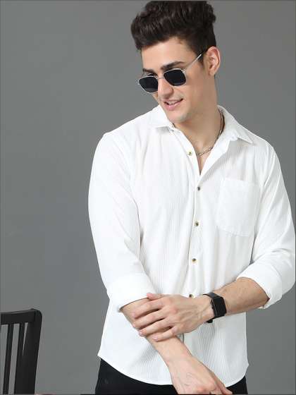 HERE&NOW Men
                        Slim Fit Opaque Casual Shirt