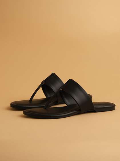 ERIDANI Open Toe
                        T-Strap Flats