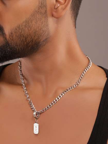 Roadster Men
                    Silver-Plated Contemporary Pendants with Chains