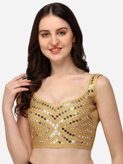 KALINI Embroidered Silk Saree Blouse