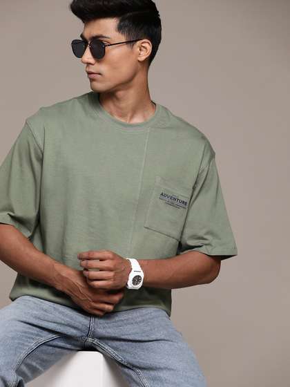 Roadster The Lifestyle Co. Printed Pure Cotton Relaxed Fit T-shirt