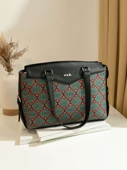 ZOUK Kolkata Nouveau Textured Structured Tote Bag