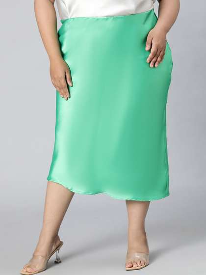 Oxolloxo Plus Size Straight Midi Skirts