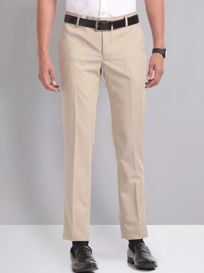 AD By Arvind
                          Regular Fit Dobby Formal Trousers