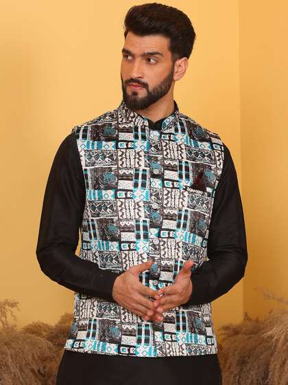 Armaan Ethnic Printed Nehru Jacket