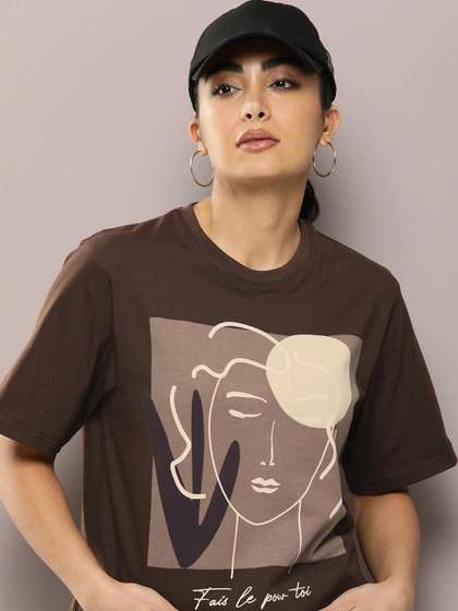 DILLINGER Graphic
                      Printed Oversized Pure Cotton T-shirt